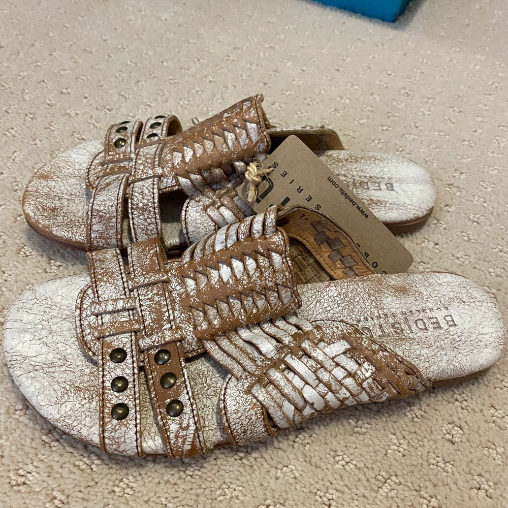Bed Stu Leather Slide Sandals Size 7